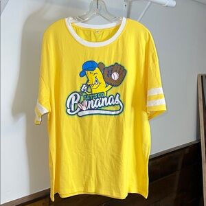Savannah Bananas Baseball Yellow Let's Go Bananas T-Shirt- 2XL